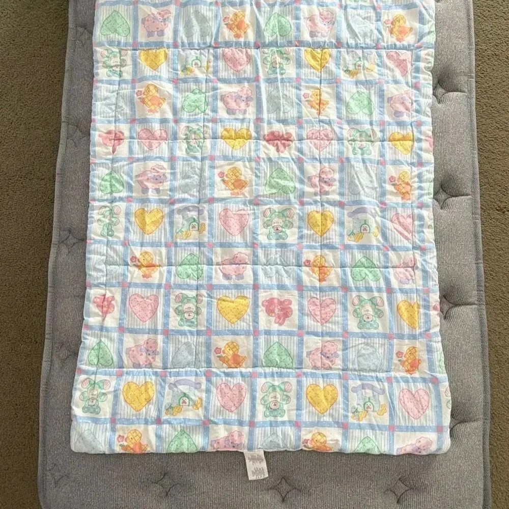 Little Bedding Vintage Baby Quilt Pastel Crib Blanket Red Calliope
